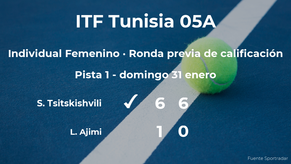 Sopiko Tsitskishvili consigue la plaza para la siguiente fase tras ganar en la ronda previa de calificación Sopiko Tsitskishvili consigue la plaza para la siguiente fase tras ganar en la ronda previa de calificación