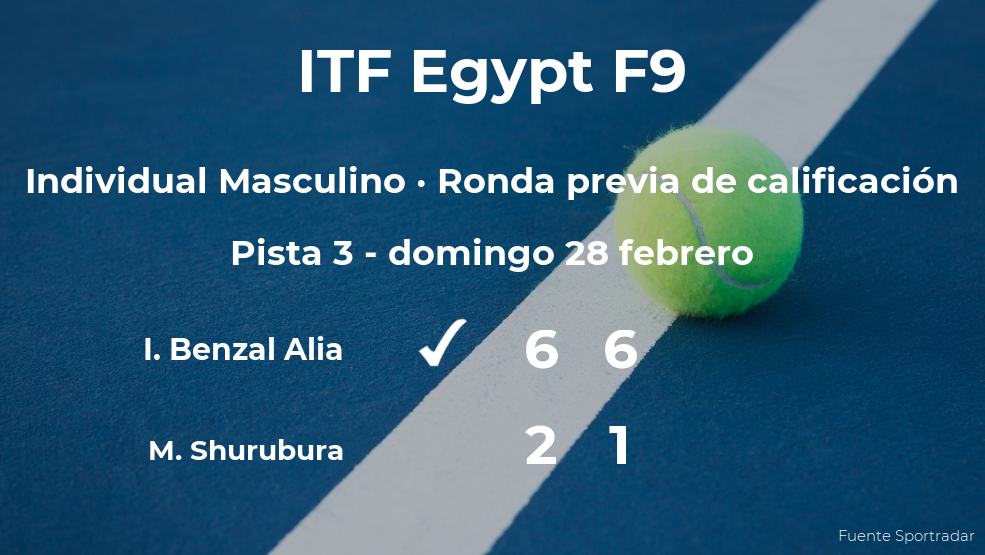 Ignacio Benzal Alia consigue vencer en la ronda previa de calificación a costa del tenista Mykyta Shurubura