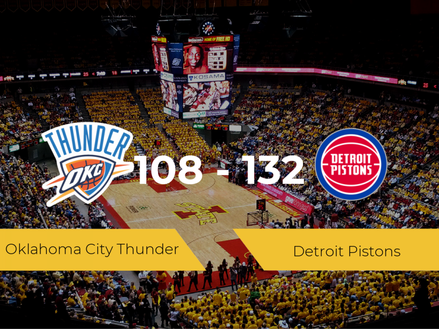 Triunfo de Detroit Pistons ante Oklahoma City Thunder por 108-132