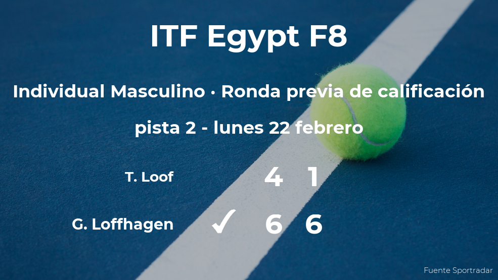 El tenista George Loffhagen consigue la plaza para la siguiente fase tras ganar en la ronda previa de calificación El tenista George Loffhagen consigue la plaza para la siguiente fase tras ganar en la ronda previa de calificación