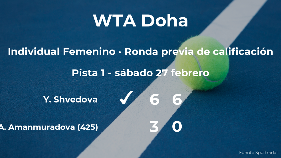 Yaroslava Shvedova consigue ganar en la ronda previa de calificación contra Akgul Amanmuradova Yaroslava Shvedova consigue ganar en la ronda previa de calificación contra Akgul Amanmuradova