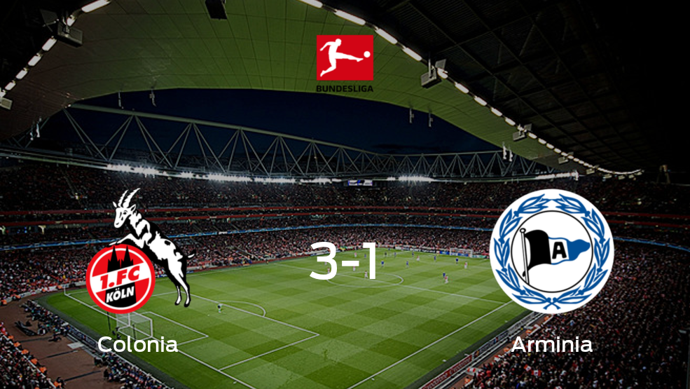 Colonia vence en casa a Arminia Bielefeld por 3-1 Colonia vence en casa a Arminia Bielefeld por 3-1
