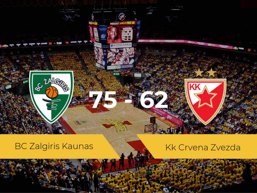El BC Zalgiris Kaunas logra la victoria frente al Kk Crvena Zvezda por 75-62 El BC Zalgiris Kaunas logra la victoria frente al Kk Crvena Zvezda por 75-62