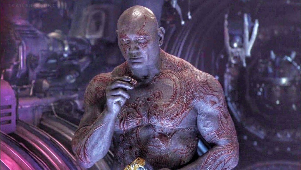Dave Bautista interpreta a Drax el destructor en el MCU. 