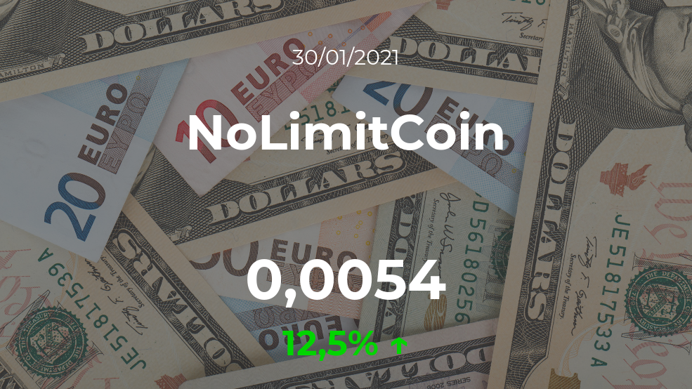 Cotización del NoLimitCoin del 30 de enero Cotización del NoLimitCoin del 30 de enero