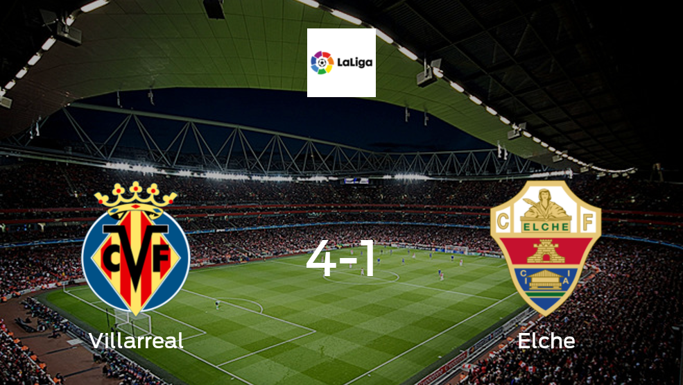 Resumen, Resultado, Goles y Tarjetas de Villarreal vs. Elche de LaLiga (4-1)