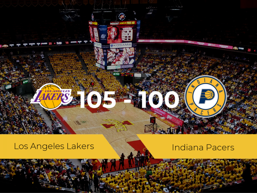 Los Angeles Lakers se impone por 105-100 frente a Indiana Pacers
