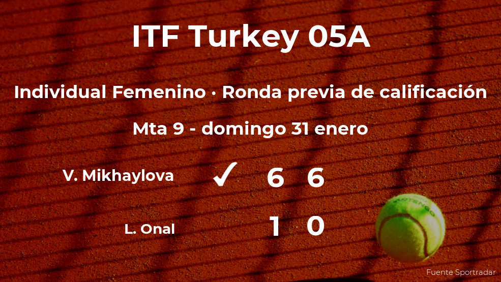 Victoria Mikhaylova pasa a la siguiente fase del torneo de Antalya