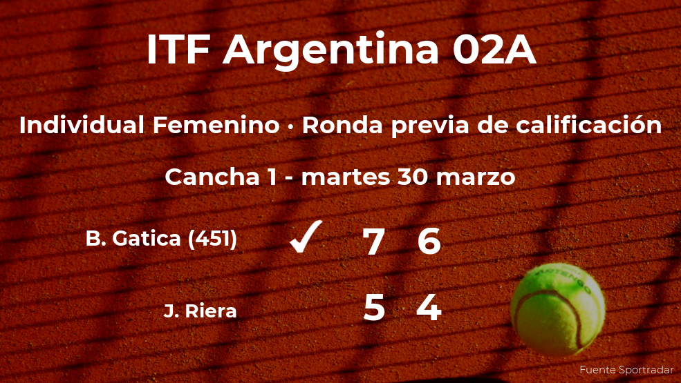 La tenista Barbara Gatica pasa de ronda del torneo de Villa María La tenista Barbara Gatica pasa de ronda del torneo de Villa María