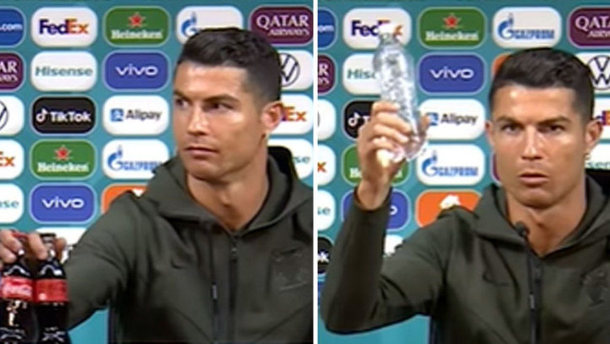Cristiano Ronaldo ganó aplausos por el gesto que tuvo en pro de la salud de la gente.