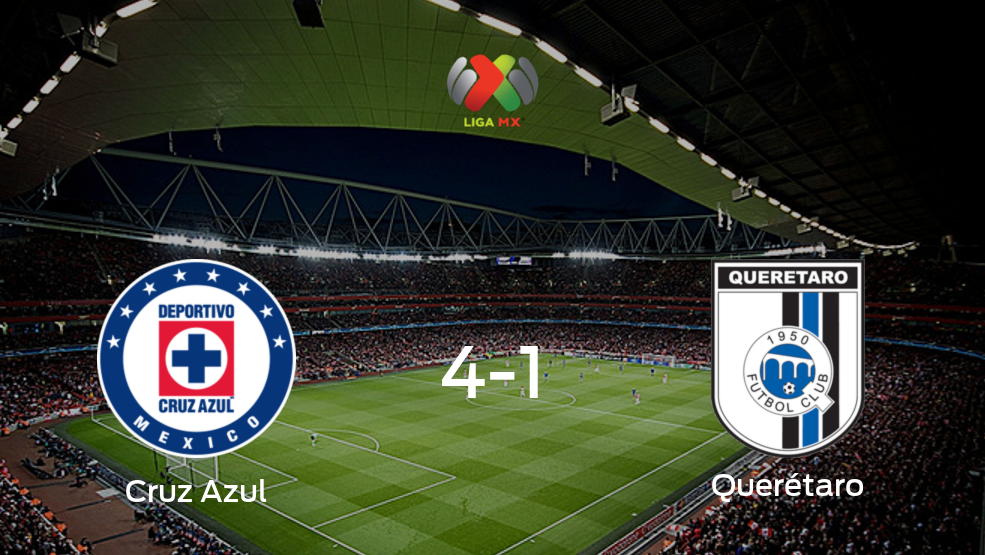 Cruz Azul consigue la victoria ante Querétaro con una goleada (4-1) Cruz Azul consigue la victoria ante Querétaro con una goleada (4-1)