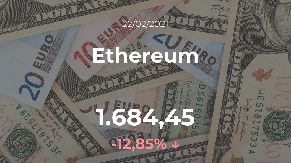 Cotización del Ethereum del 22 de febrero Cotización del Ethereum del 22 de febrero