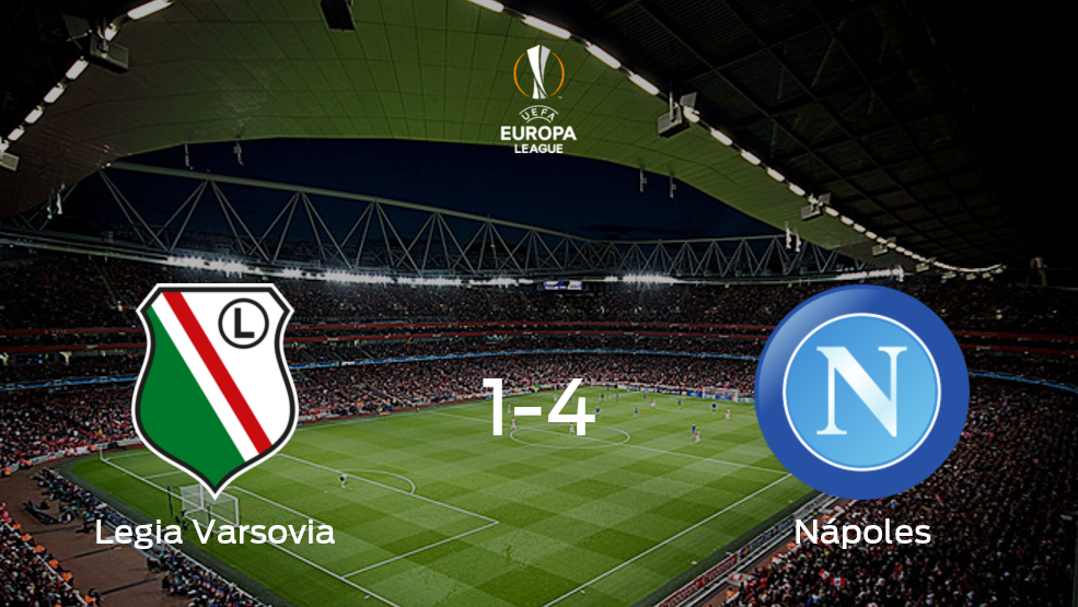 El Nápoles se queda con los tres puntos frente al Legia Varsovia (1-4)