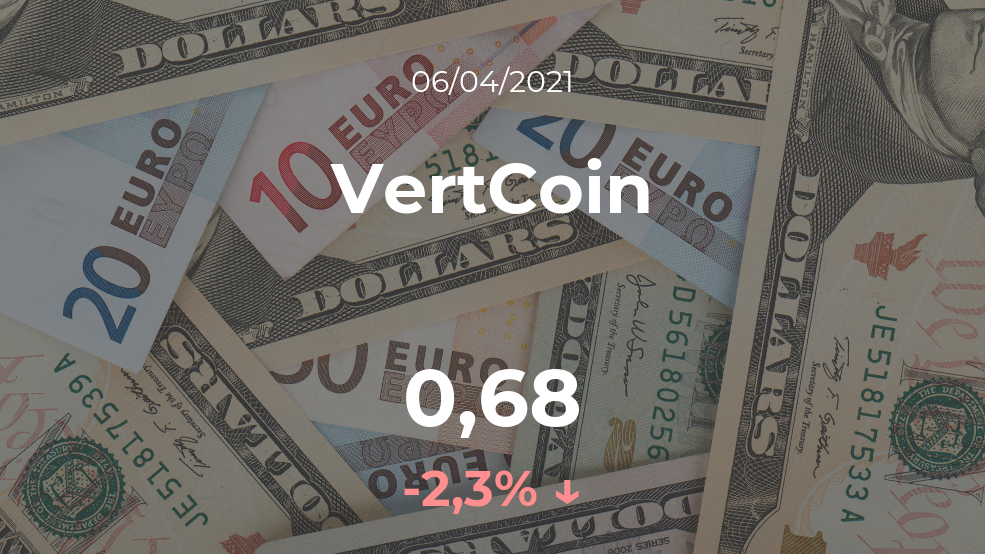 Cotización del VertCoin del 6 de abril Cotización del VertCoin del 6 de abril