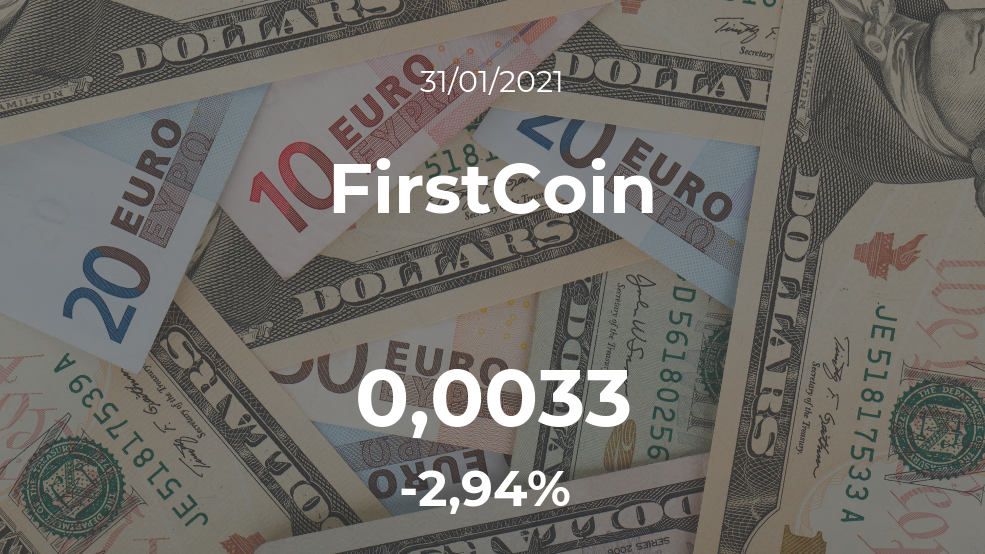 Cotización del FirstCoin del 31 de enero