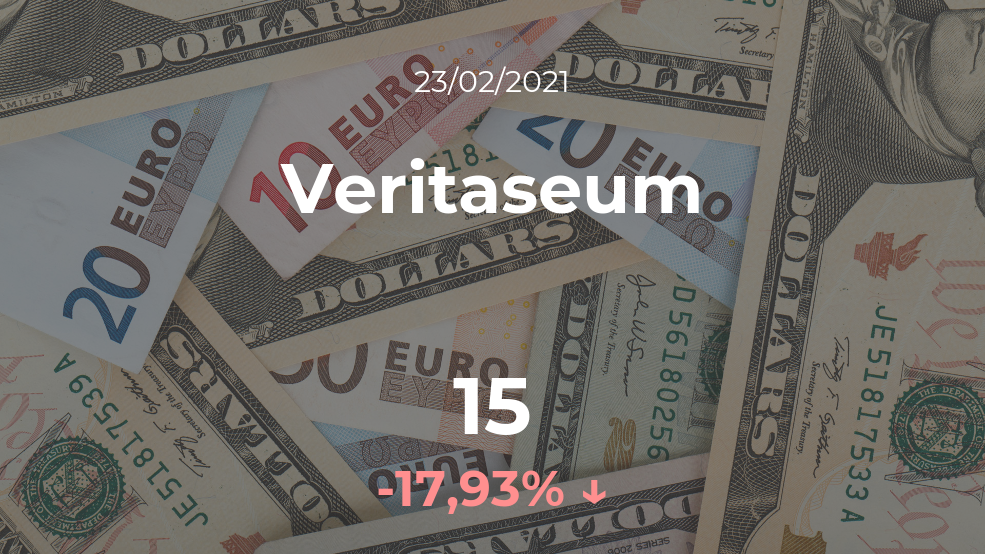 Cotización del Veritaseum del 23 de febrero Cotización del Veritaseum del 23 de febrero