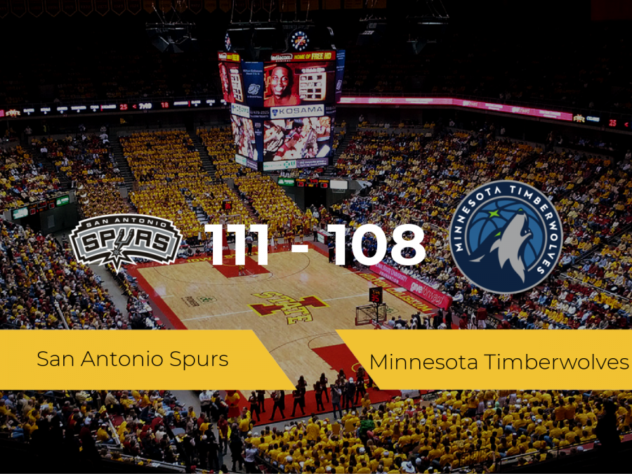 San Antonio Spurs consigue la victoria frente a Minnesota Timberwolves por 111-108