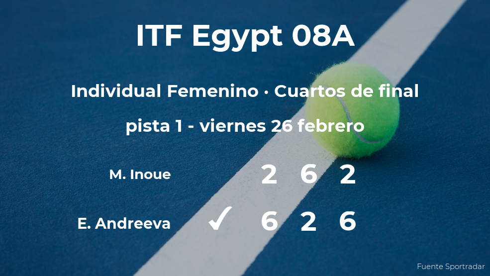 La tenista Erika Andreeva, clasificada para las semifinales del torneo de Sharm El Sheikh