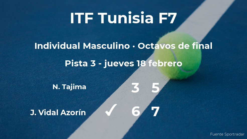 José Fco. Vidal Azorín consigue clasificarse para los cuartos de final del torneo de Monastir José Fco. Vidal Azorín consigue clasificarse para los cuartos de final del torneo de Monastir
