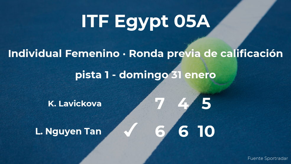La tenista Lucie Nguyen Tan pasa de ronda del torneo de Sharm El Sheikh