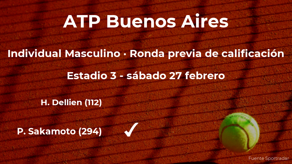 Pedro Sakamoto pasa de ronda del torneo ATP 250 de Buenos Aires