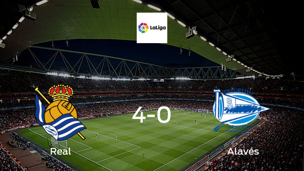 Real Sociedad suma tres puntos tras pasar por encima de Alavés (4-0)