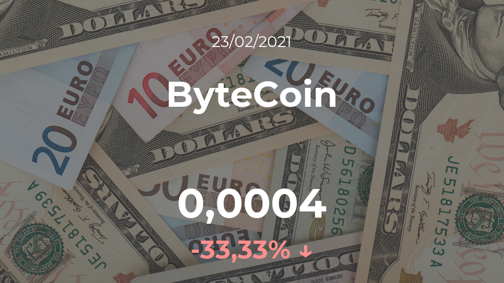 Cotización del ByteCoin del 23 de febrero Cotización del ByteCoin del 23 de febrero