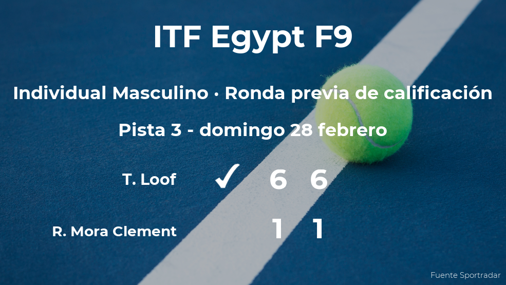 El tenista Rodrigo Mora Clement se despide del torneo de Sharm El Sheikh