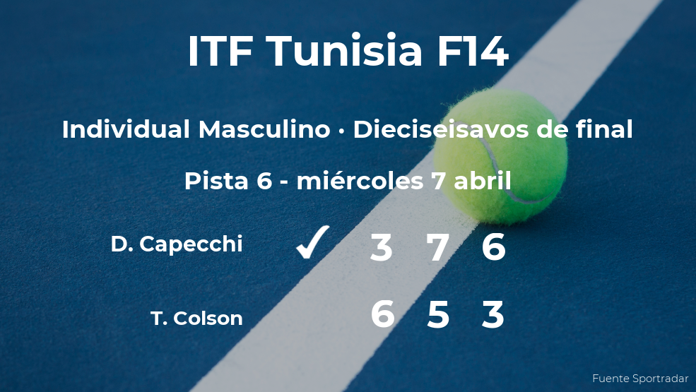 Daniele Capecchi se clasifica para los octavos de final del torneo de Monastir Daniele Capecchi se clasifica para los octavos de final del torneo de Monastir
