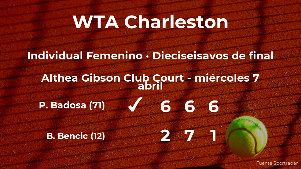 Paula Badosa pasa a la próxima fase del torneo WTA 500 de Charleston tras vencer en los dieciseisavos de final Paula Badosa pasa a la próxima fase del torneo WTA 500 de Charleston tras vencer en los dieciseisavos de final