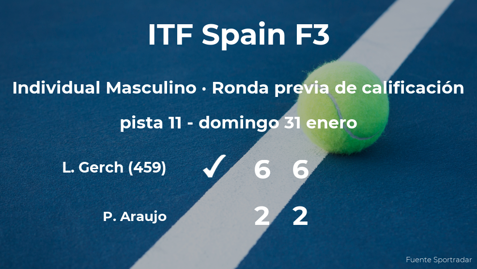 Lucas Gerch pasa de ronda del torneo de Villena Lucas Gerch pasa de ronda del torneo de Villena