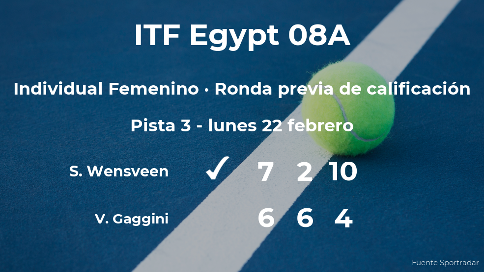 La tenista Sem Wensveen vence a la tenista Valentina Gaggini en la ronda previa de calificación La tenista Sem Wensveen vence a la tenista Valentina Gaggini en la ronda previa de calificación