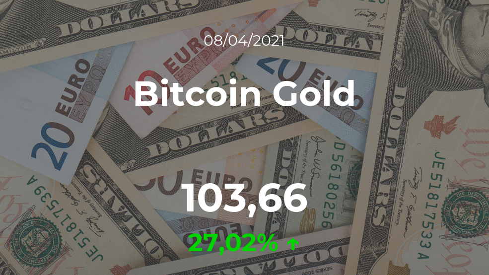 Cotización del Bitcoin Gold del 8 de abril Cotización del Bitcoin Gold del 8 de abril