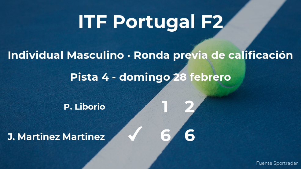 El tenista Jorge Martinez Martinez pasa de ronda del torneo de Faro