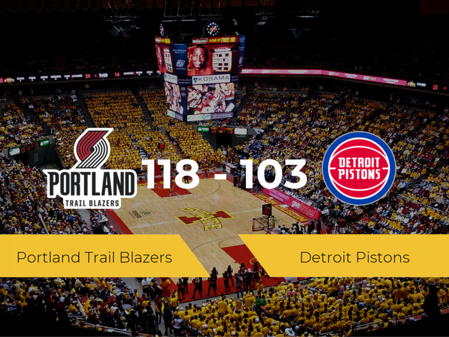 Portland Trail Blazers logra derrotar a Detroit Pistons (118-103)