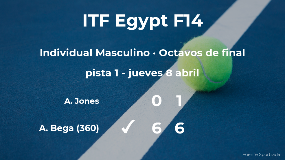 El tenista Alessandro Bega pasa a los cuartos de final del torneo de Sharm El Sheikh El tenista Alessandro Bega pasa a los cuartos de final del torneo de Sharm El Sheikh