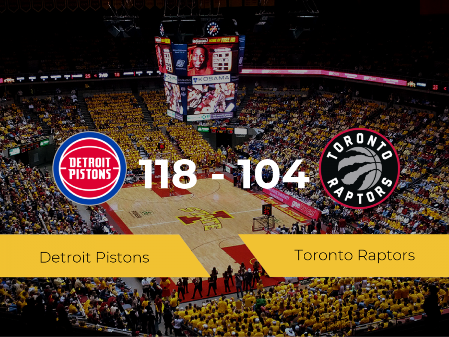 Detroit Pistons logra la victoria frente a Toronto Raptors por 118-104