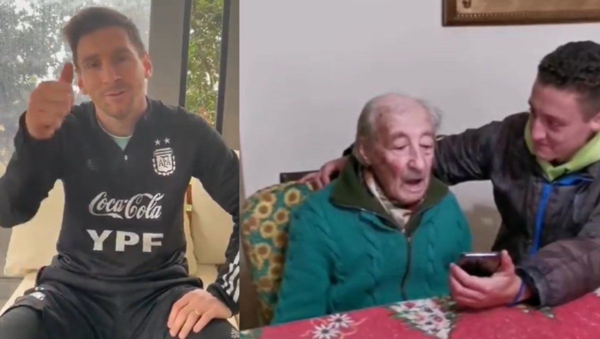 El abuelo se mostró conmovido tras el mensaje de Lionel Messi El abuelo se mostró conmovido tras el mensaje de Lionel Messi