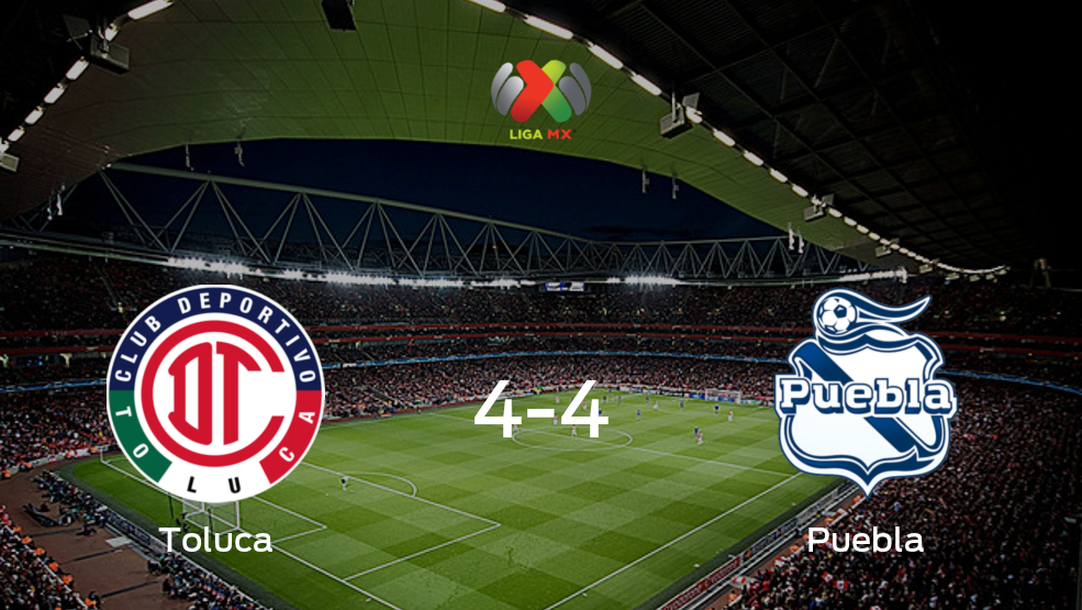 No te pierdas el resumen del duelo Toluca vs Puebla de la jornada 12 de la Liga MX de Clausura (4-4)