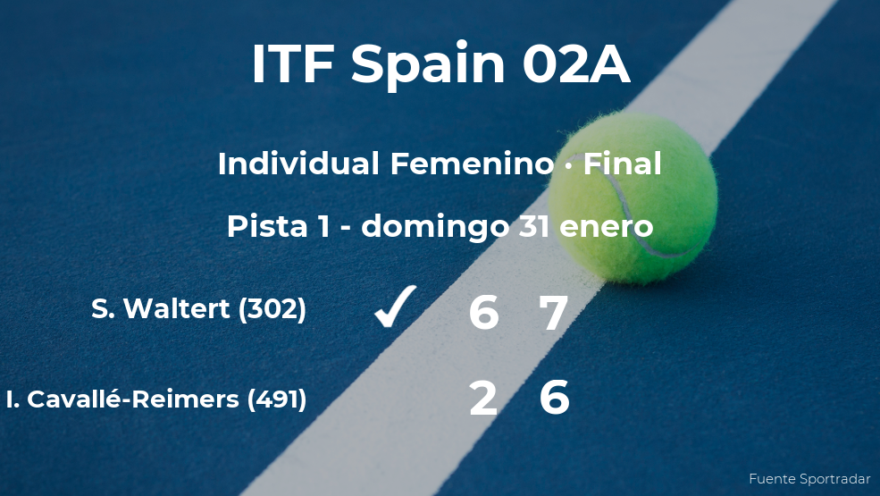 Simona Waltert se convierte en la campeona del torneo de Manacor Simona Waltert se convierte en la campeona del torneo de Manacor