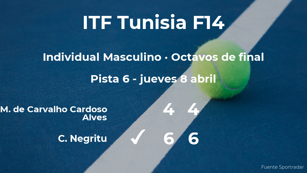 Sorpresa en el torneo de Monastir: Christoph Negritu se clasifica para los cuartos de final Sorpresa en el torneo de Monastir: Christoph Negritu se clasifica para los cuartos de final