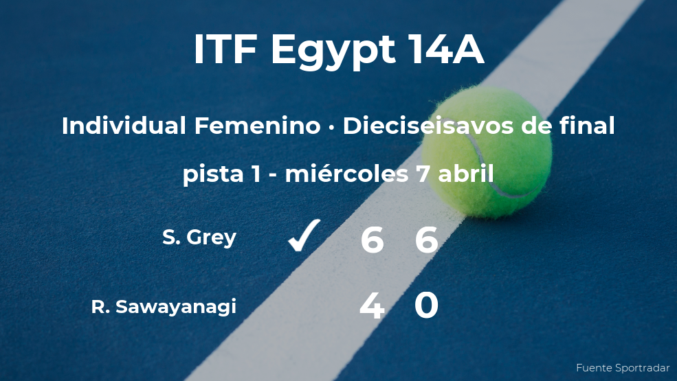 Sarah Beth Grey pasa a los octavos de final del torneo de Sharm El Sheikh Sarah Beth Grey pasa a los octavos de final del torneo de Sharm El Sheikh