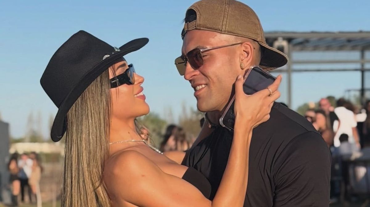 Lautaro Martínez y Agustina Gandolfo
