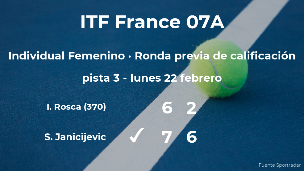 Selena Janicijevic gana en la ronda previa de calificación del torneo de Poitiers Selena Janicijevic gana en la ronda previa de calificación del torneo de Poitiers