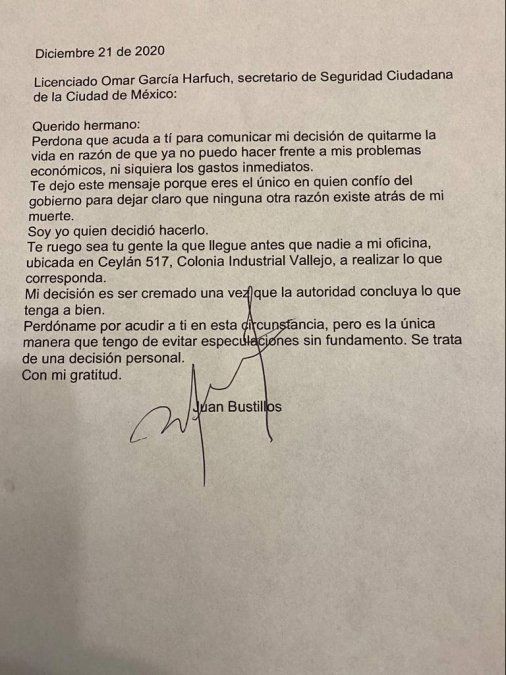 Muerte de Juan Bustillos: la carta y el lamento de Peña Nieto Muerte de Juan Bustillos: la carta y el lamento de Peña Nieto