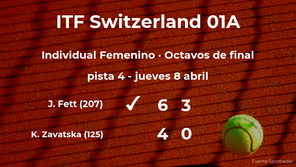 La tenista Jana Fett, clasificada para los cuartos de final del torneo de Bellinzona La tenista Jana Fett, clasificada para los cuartos de final del torneo de Bellinzona