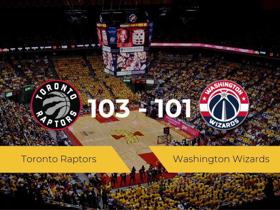 Toronto Raptors se impone por 103-101 frente a Washington Wizards