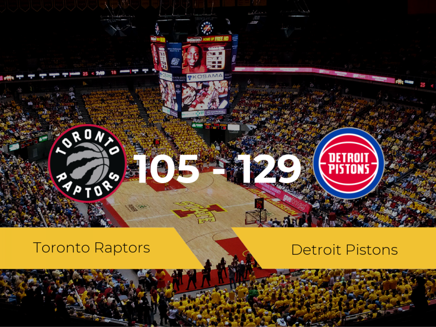 Detroit Pistons vence a Toronto Raptors (105-129)