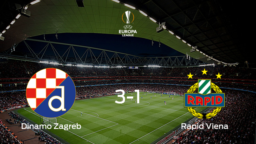 El Dinamo Zagreb consigue la victoria en casa frente al Rapid Viena (3-1)