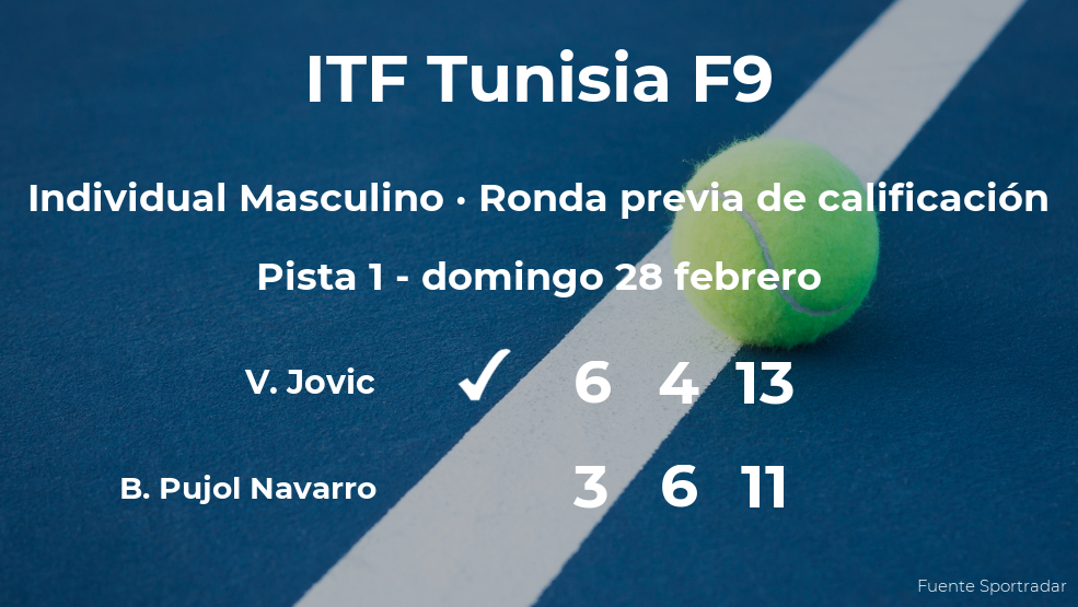 El tenista Bruno Pujol Navarro, eliminado del torneo de Monastir